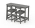 POLYWOOD Modern Studio Plaza Counter Chair 3-Piece Balcony Set in Slate Grey