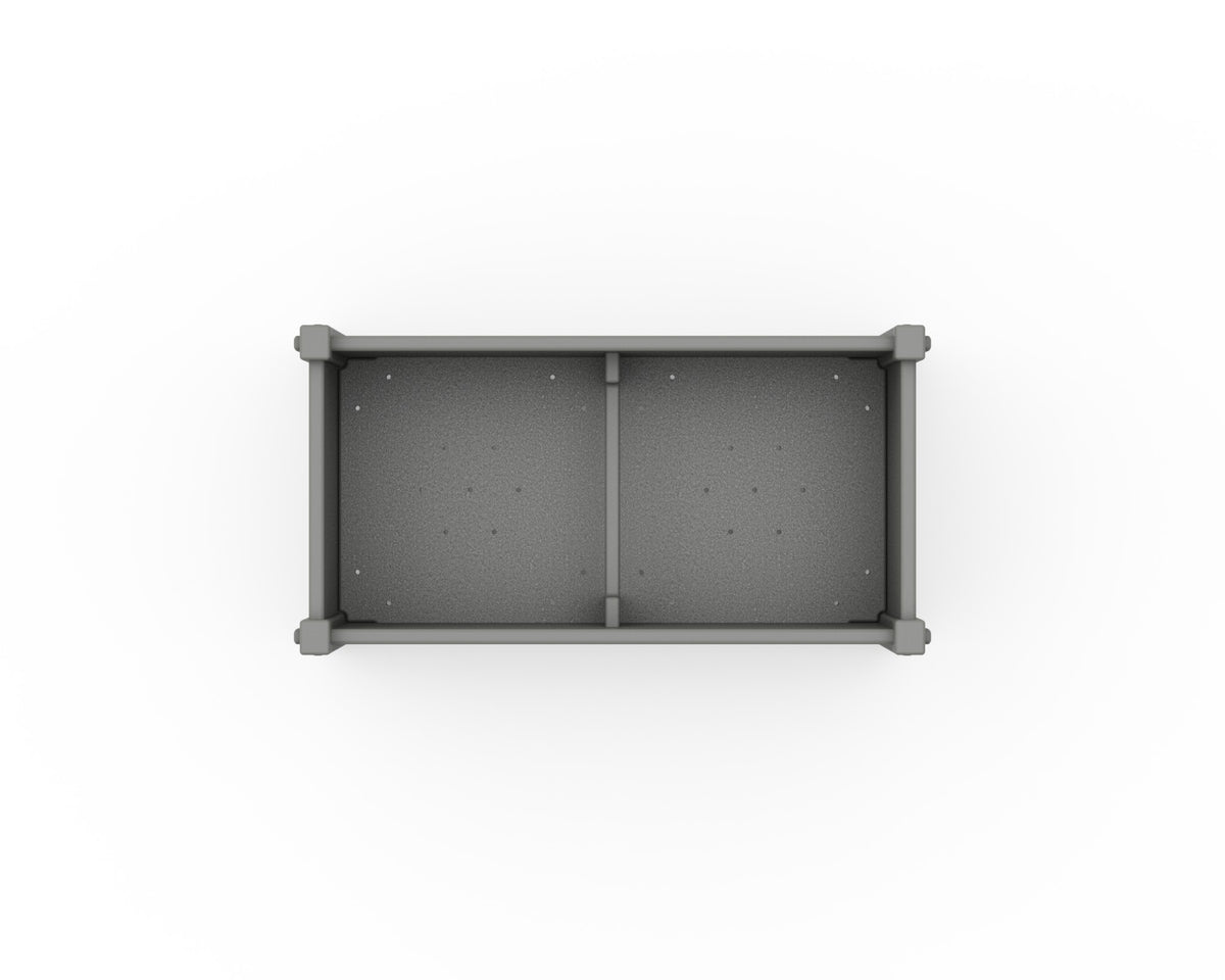 POLYWOOD Nautical Rectangle Double Planter Box angle view