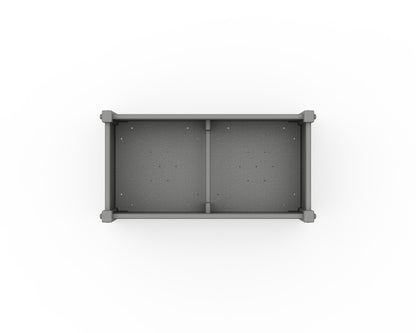 POLYWOOD Nautical Rectangle Double Planter Box angle view