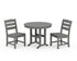 POLYWOOD Lakeside Side Chair 3-Piece Round Dining Set in Slate Grey
