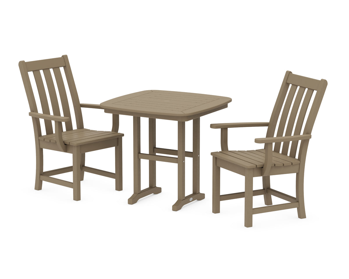 POLYWOOD Vineyard 3-Piece Dining Set in Vintage Sahara
