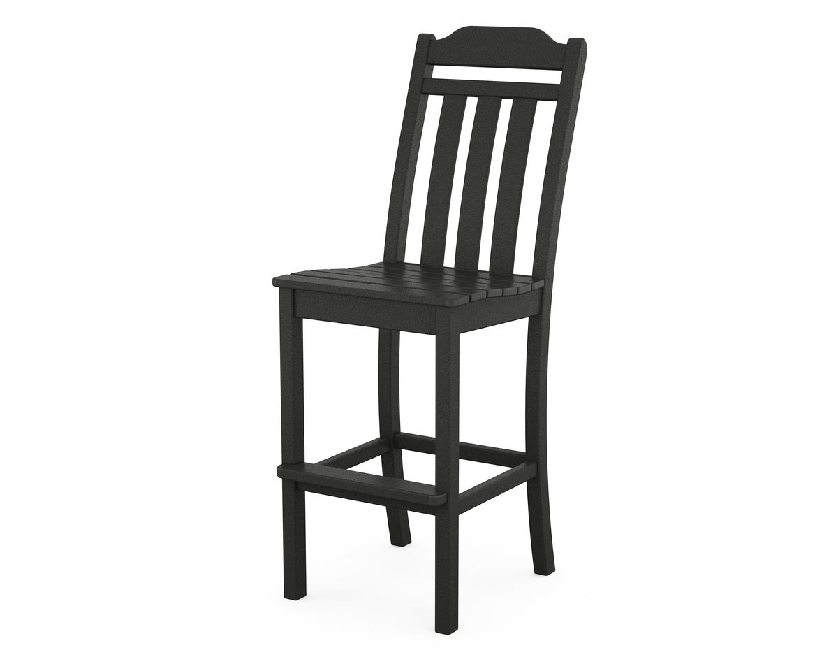 POLYWOOD Cottage Bar Side Chair in Black