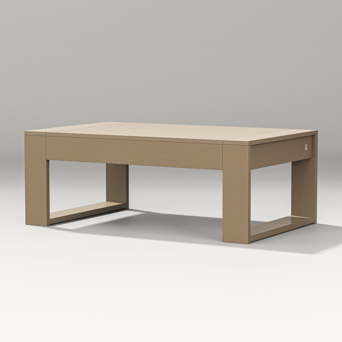 POLYWOOD Latitude Rectangle Coffee Table in Vintage Sahara