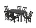 POLYWOOD Braxton Arm Chair 7-Piece Parsons Dining Set in Black