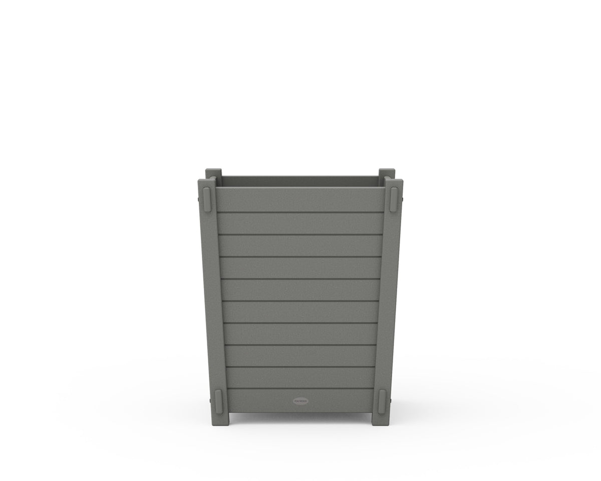 POLYWOOD Nautical Large Tapered Square Short Planter Box angle view