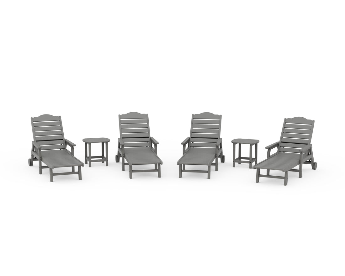 POLYWOOD Draper James Savannah 6-Piece Chaise Lounge Set in Slate Grey