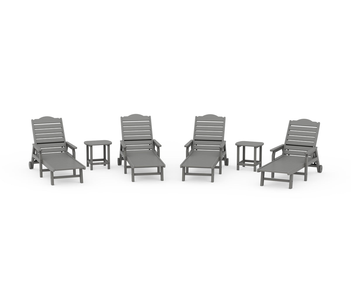 POLYWOOD Draper James Savannah 6-Piece Chaise Lounge Set in Slate Grey