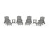 POLYWOOD Draper James Savannah 6-Piece Chaise Lounge Set in Slate Grey