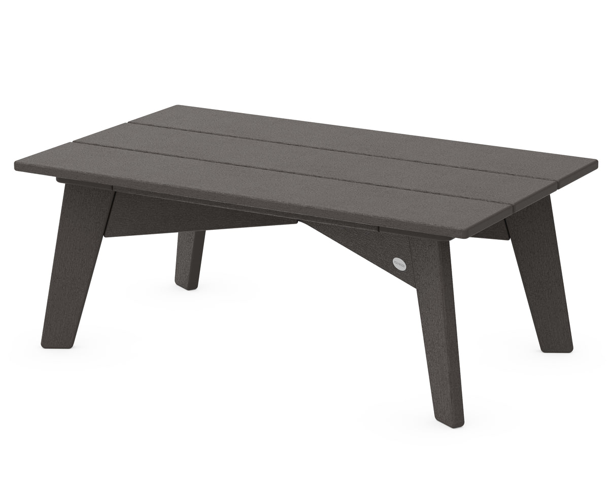 POLYWOOD Riviera Modern Coffee Table in Vintage Coffee