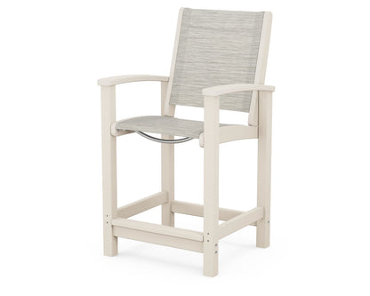 POLYWOOD Coastal Counter Chair in Sand / Birch