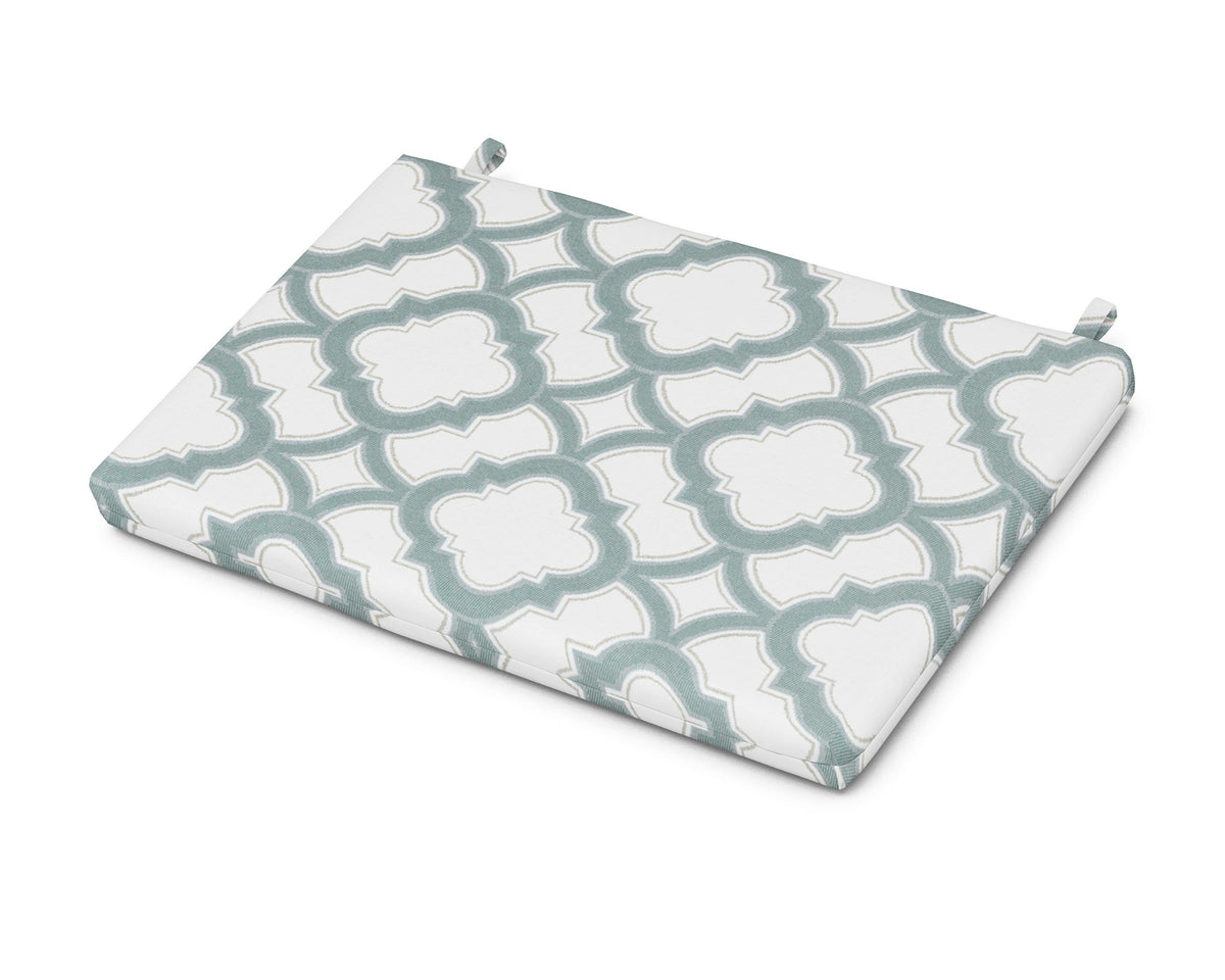 POLYWOOD Eastport Lounge Chair Cushion in Trellis Glacier Spa