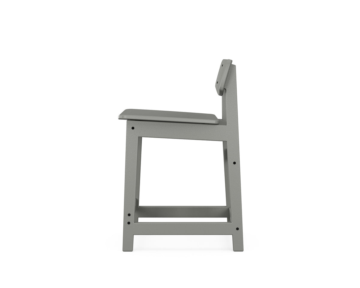 POLYWOOD Modern Studio Urban Lowback Counter Chair angle view