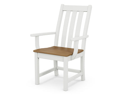 POLYWOOD Vineyard Dining Arm Chair in White / Natural