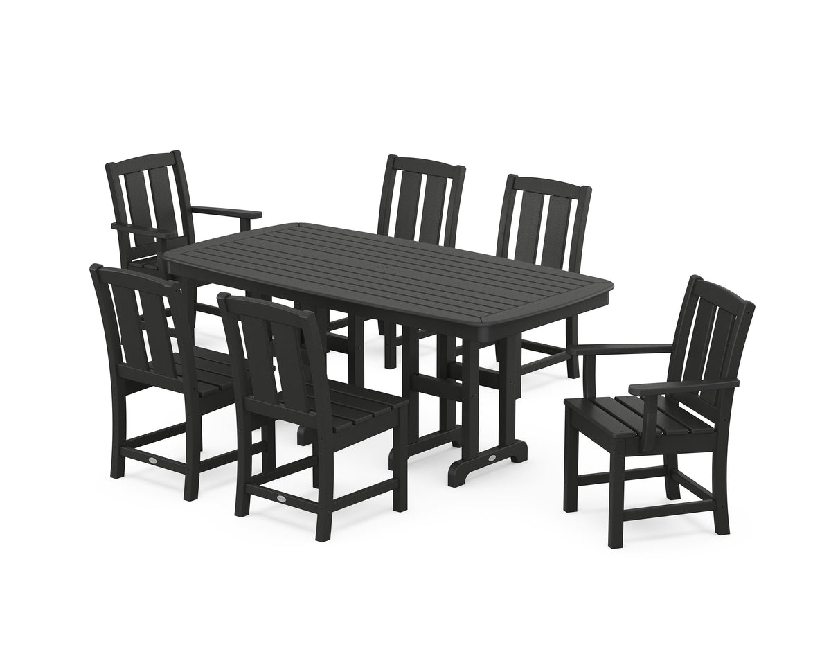 POLYWOOD Mission 7-Piece Dining Set in Black