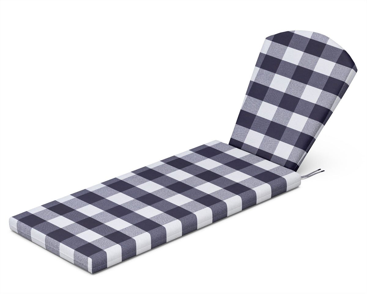 POLYWOOD Chaise Cushion in Buffalo Plaid Navy