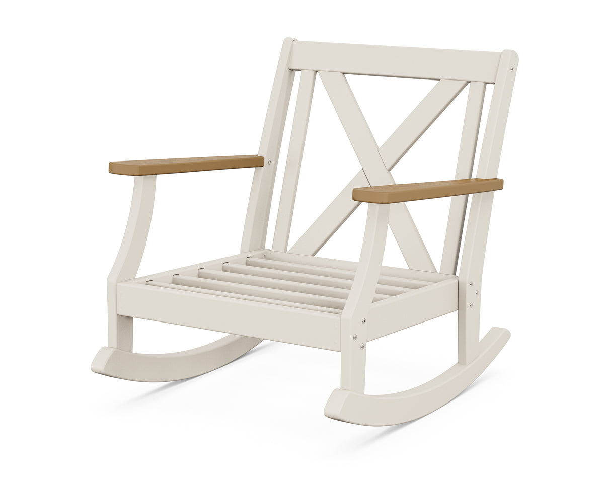 POLYWOOD Braxton Deep Seating Rocking Chair Frame in Sand / Natural