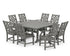 POLYWOOD Wovendale 9-Piece Square Dining Set with Trestle Legs in Slate Grey
