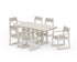 POLYWOOD EDGE Sling 7-Piece Farmhouse Dining Set in Sand / Birch
