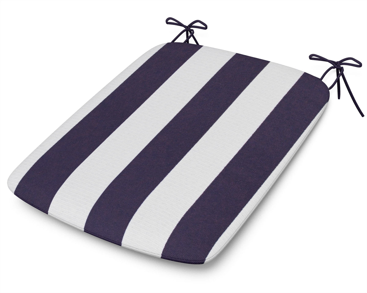 POLYWOOD 1120 Urban Seat Pad in Cabana Stripe Navy