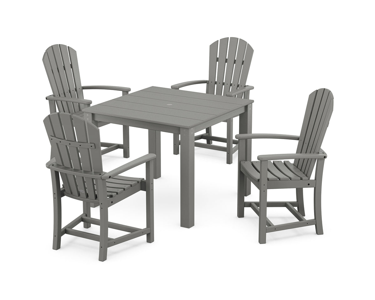 POLYWOOD Palm Coast 5-Piece Parsons Dining Set in Slate Grey