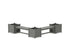 POLYWOOD 48" Nautical L-Shaped Planter Bench Corner Set - Large in Slate Grey