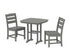 POLYWOOD Lakeside Side Chair 3-Piece Dining Set in Slate Grey