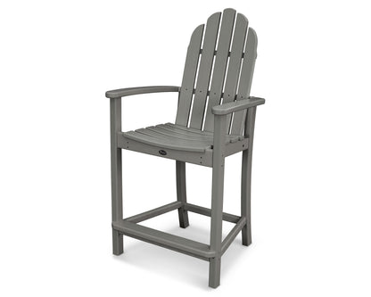 POLYWOOD Classic Adirondack Counter Chair in Slate Grey