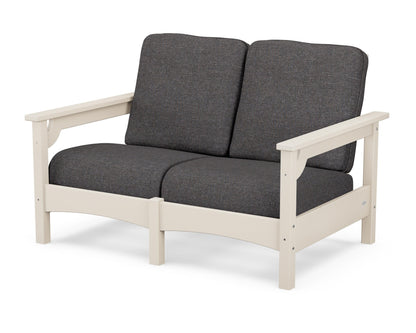 POLYWOOD Club Loveseat in Sand / Ash Charcoal