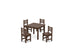 POLYWOOD Lakeside Toddler 5-Piece Dining Set in Mahogany