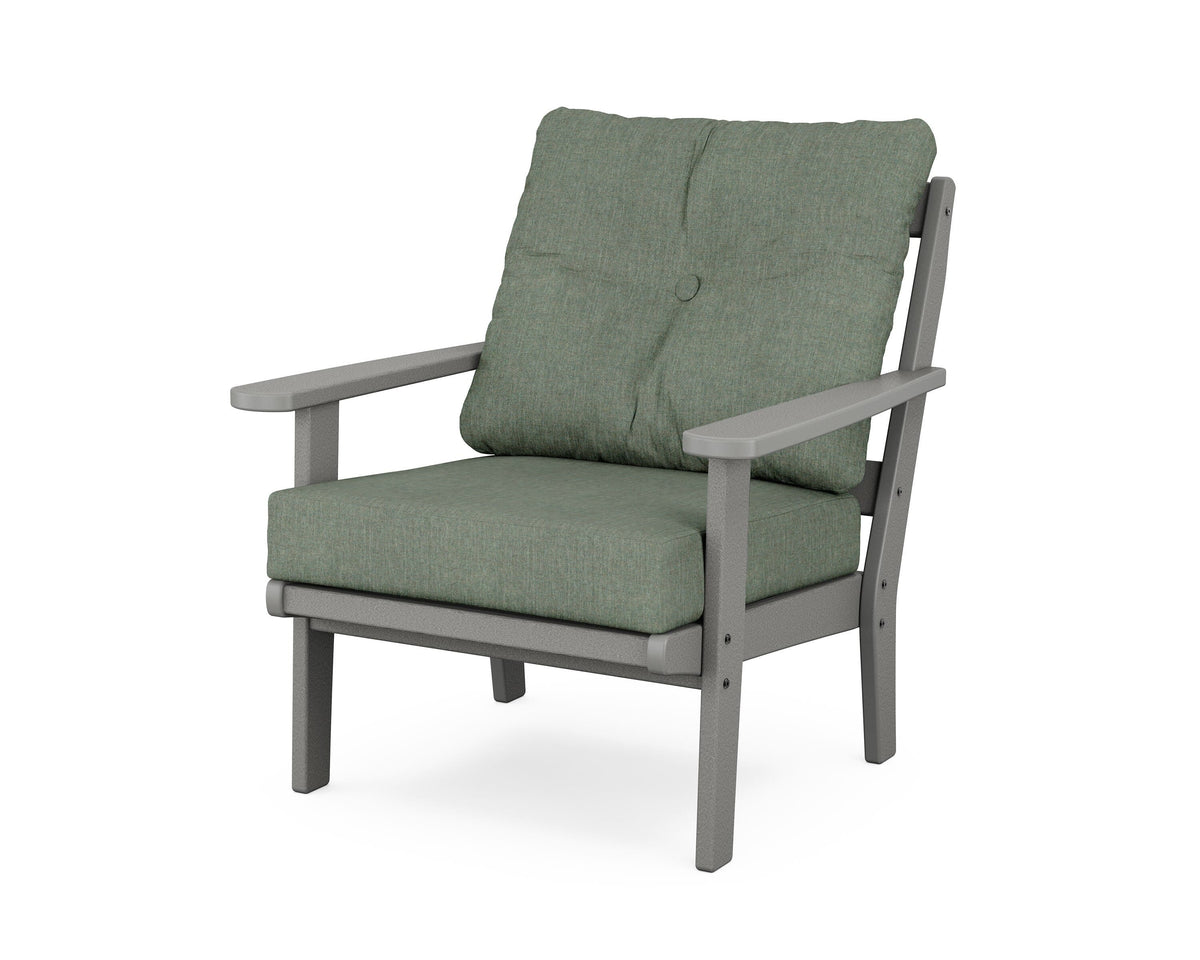 POLYWOOD Mission Deep Seating Chair in Slate Grey / Cast Sage