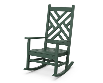 POLYWOOD Chippendale Porch Rocking Chair in Green