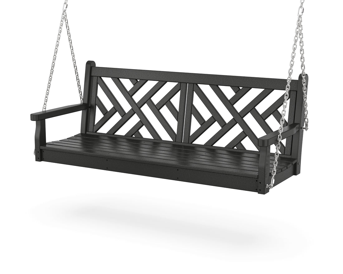 POLYWOOD Chippendale 60" Swing in Black