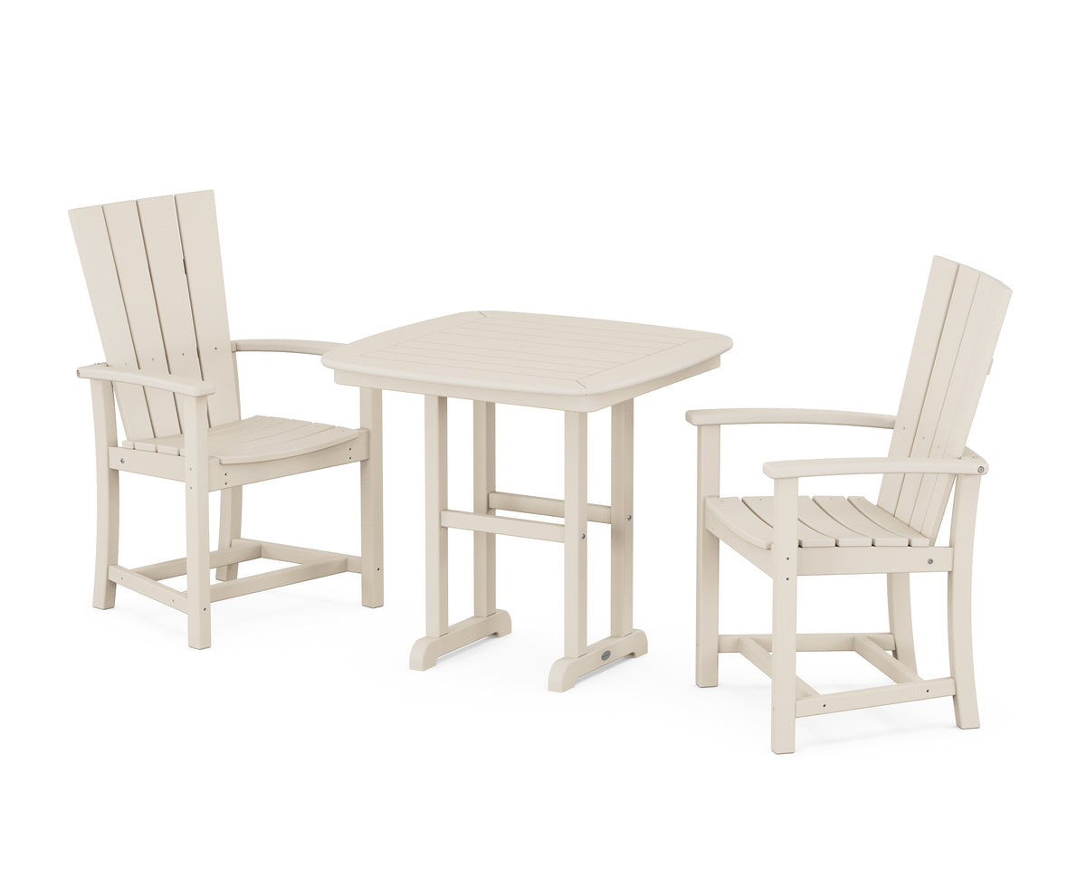 POLYWOOD Quattro 3-Piece Dining Set in Sand