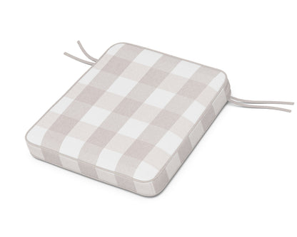POLYWOOD Chinoiserie Rocker Seat Cushion in Buffalo Plaid Dune Burlap
