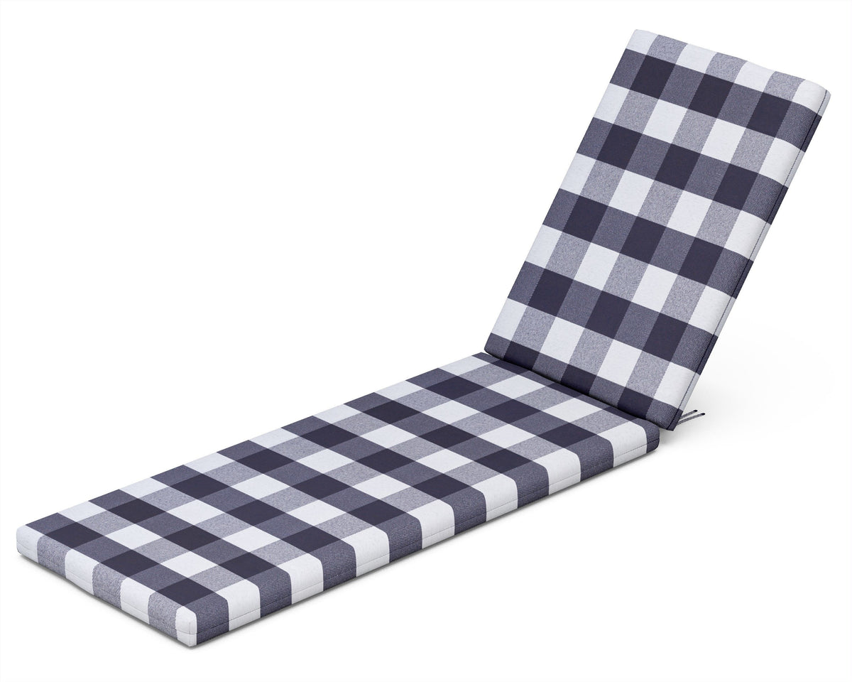 POLYWOOD Chaise Cushion in Buffalo Plaid Navy