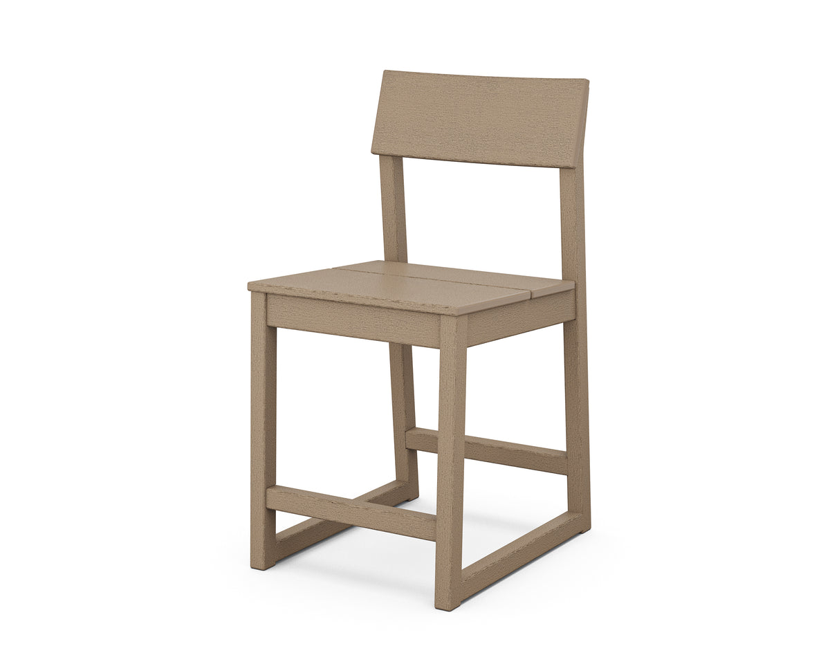 POLYWOOD EDGE Counter Side Chair in Vintage Sahara