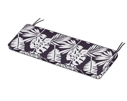 POLYWOOD Chinoiserie 60" Bench Seat Cushion in Leaf Navy