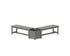 POLYWOOD 48" Country Living L-Shaped Planter Bench Set in Slate Grey