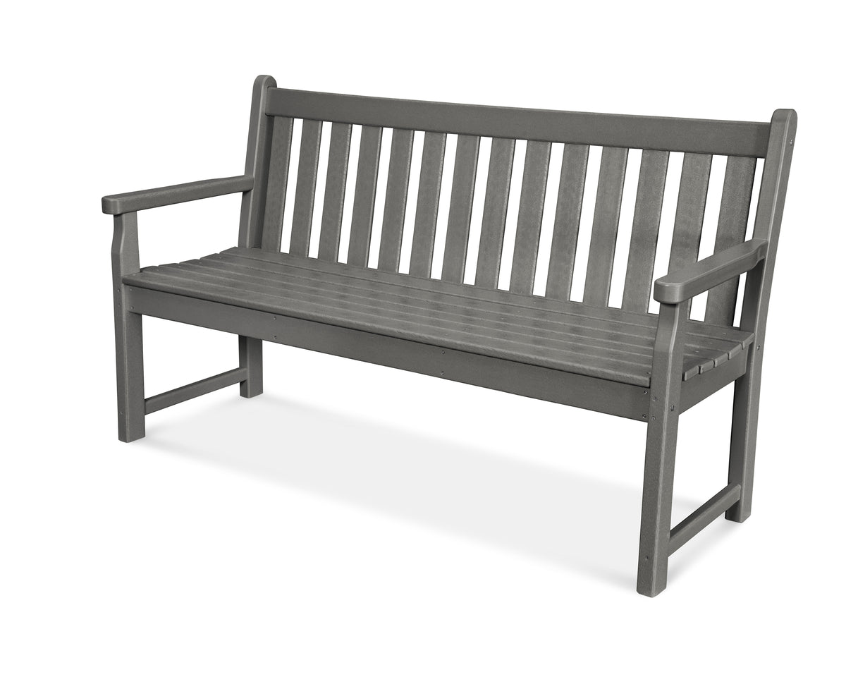 POLYWOOD Traditional Garden 60" Bench in Slate Grey