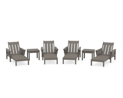 POLYWOOD Acadia 6-Piece Chaise Set in Driftwood