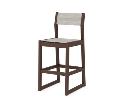 POLYWOOD EDGE Sling Bar Side Chair in Mahogany / Birch