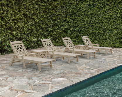 POLYWOOD Chinoiserie 6-Piece Chaise Set in an outdoor setting