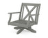 POLYWOOD Braxton Deep Seating Swivel Chair Frame in Slate Grey