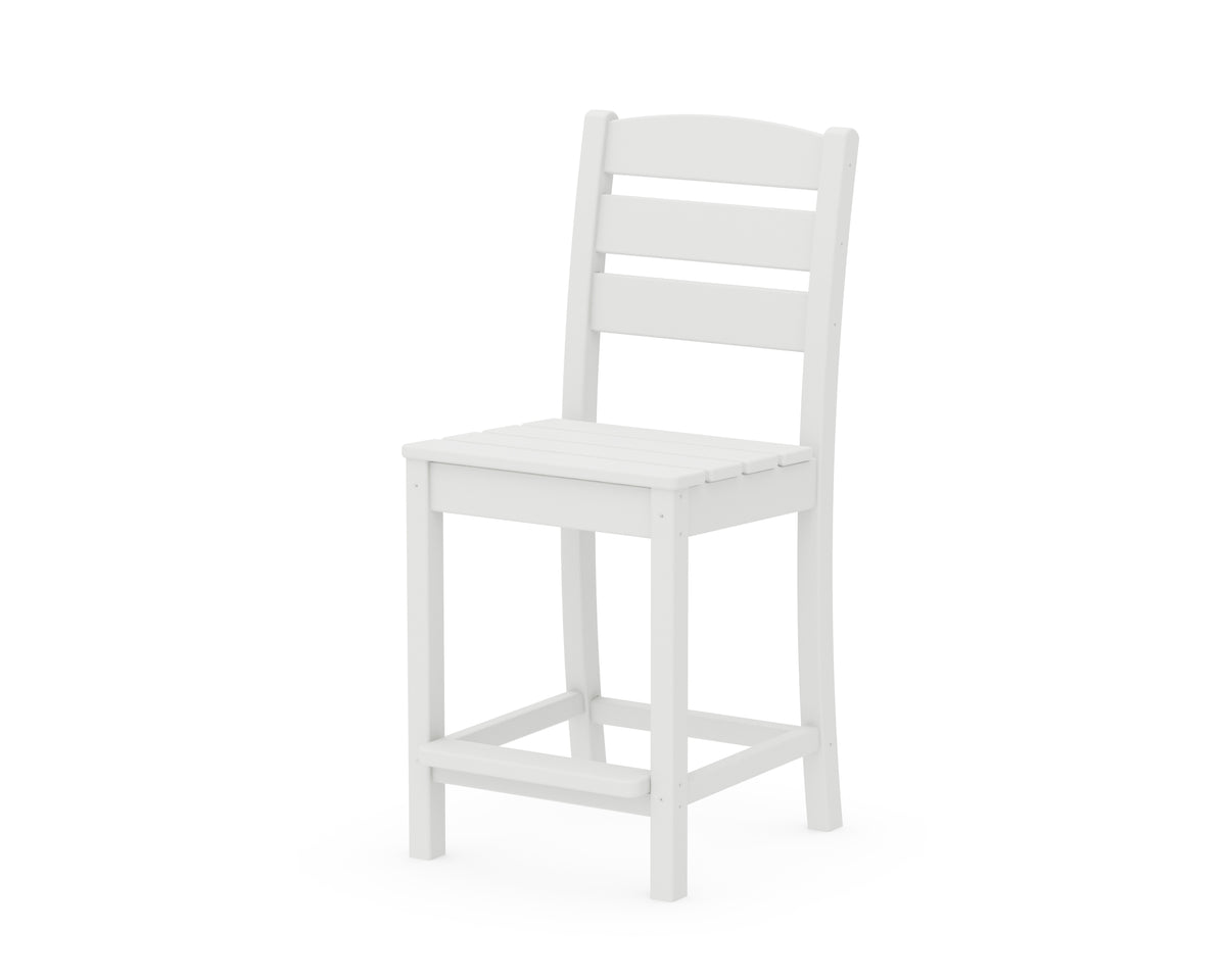 POLYWOOD Lakeside Counter Side Chair in White