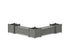 POLYWOOD 48" Nautical L-Shaped Planter Storage Bench Corner Set - Large in Slate Grey