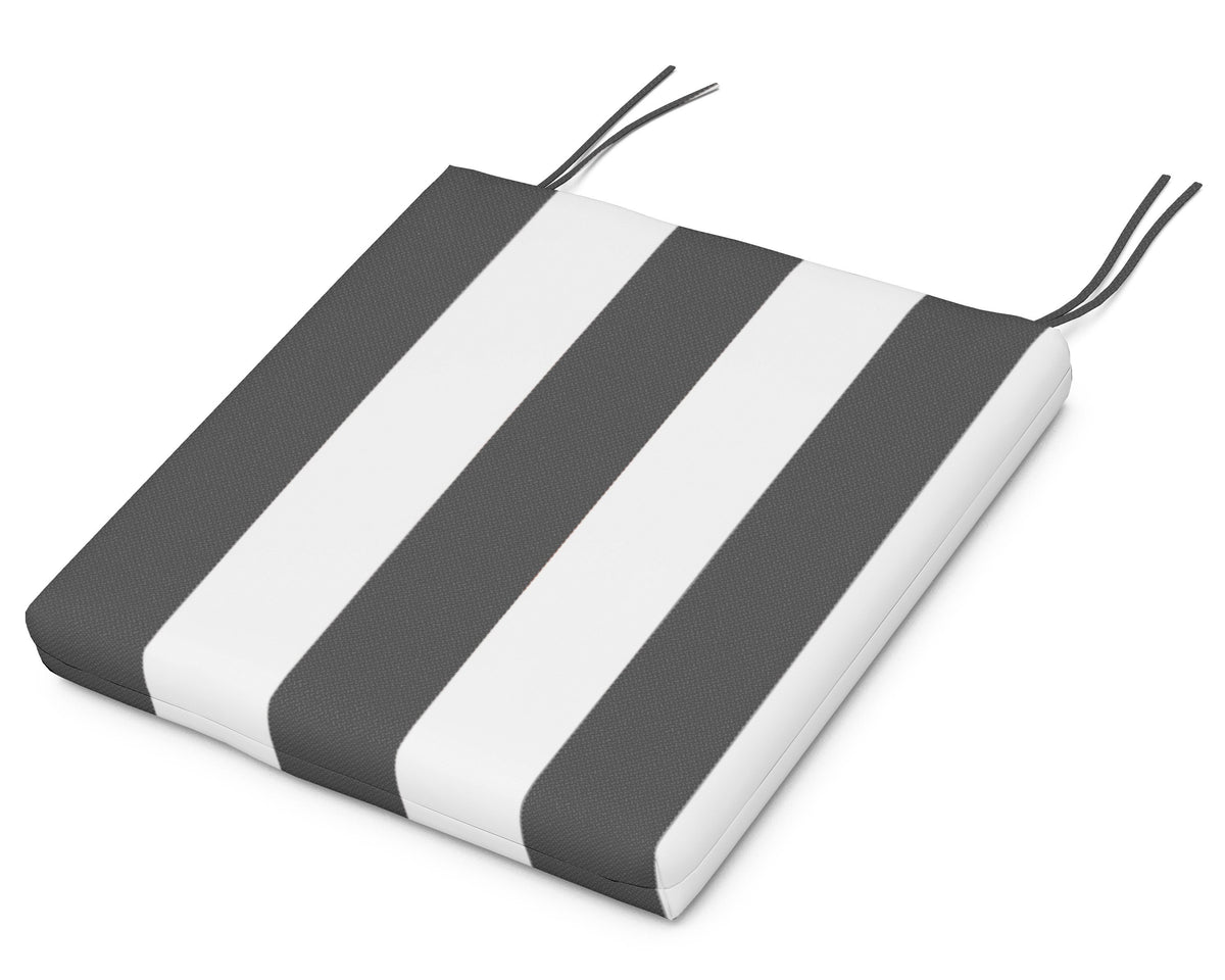 POLYWOOD Standard Seat Cushion 17.25"D x 19.25"W x 2.5"H in Montdor Onyx