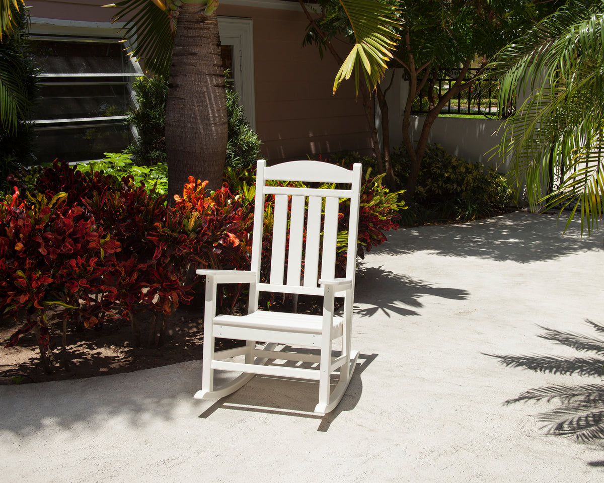 Detail view of the POLYWOOD Presidential Rocker 3-Piece Set