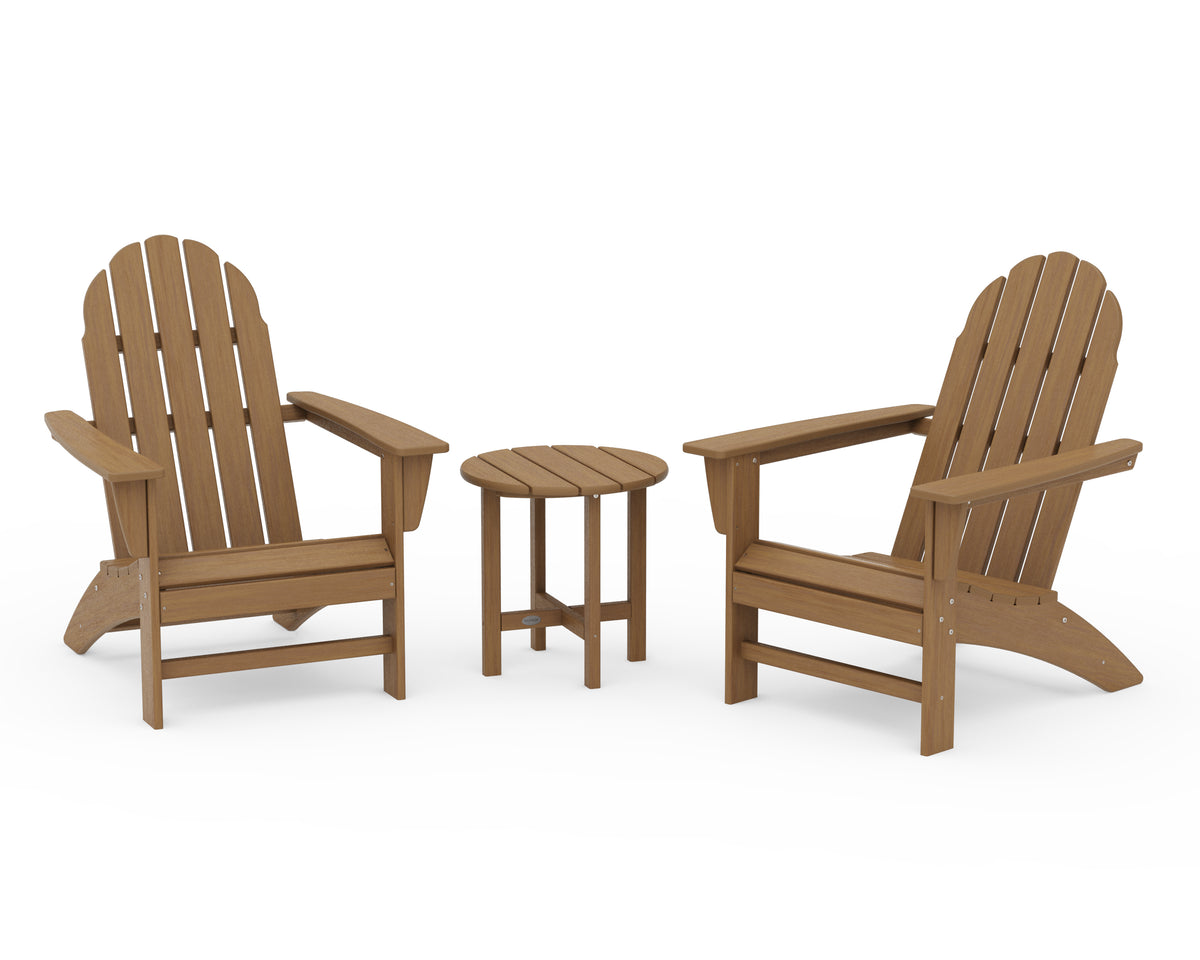 POLYWOOD Vineyard 3-Piece Adirondack Set in Natural