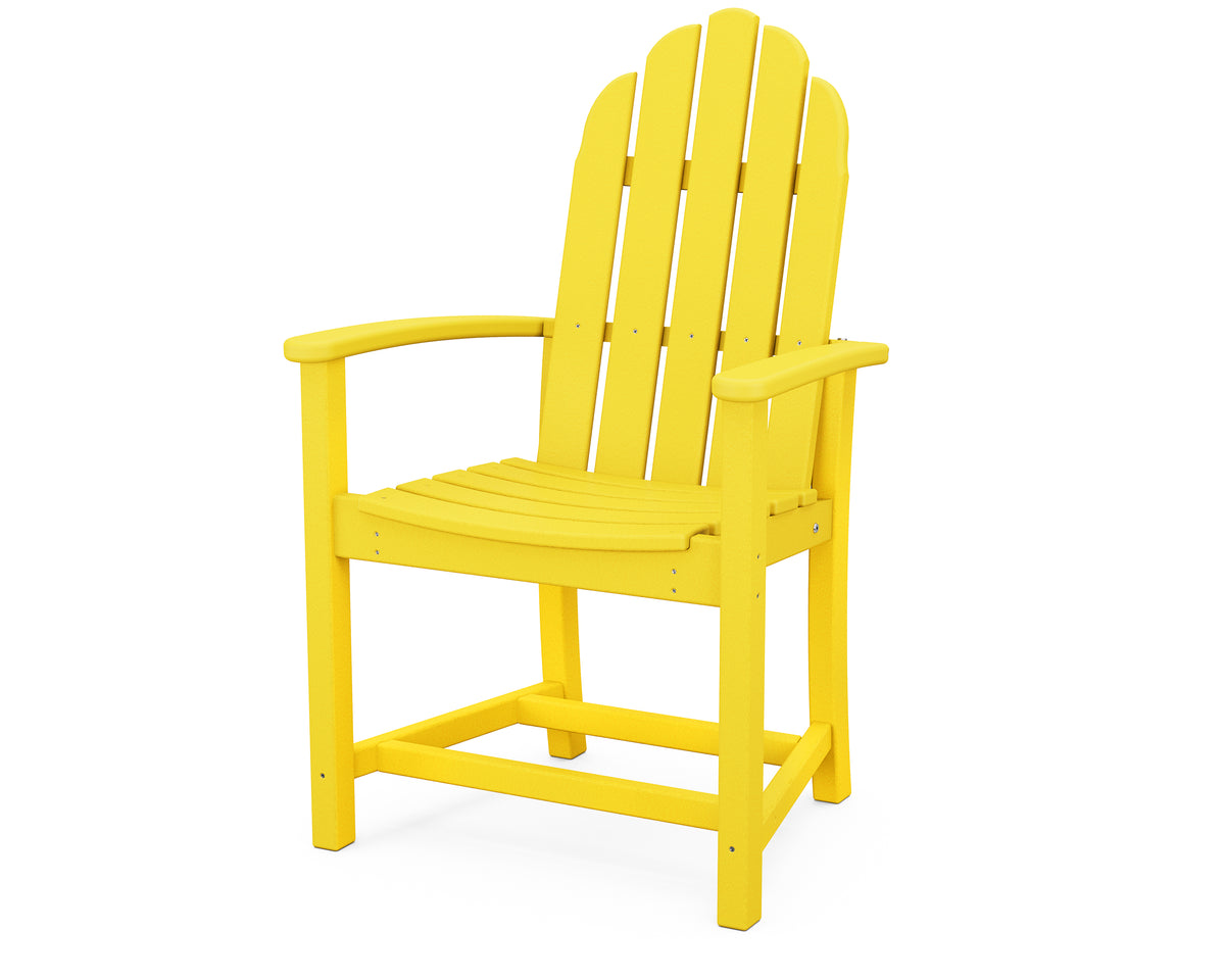 POLYWOOD Classic Adirondack Dining Chair in Lemon