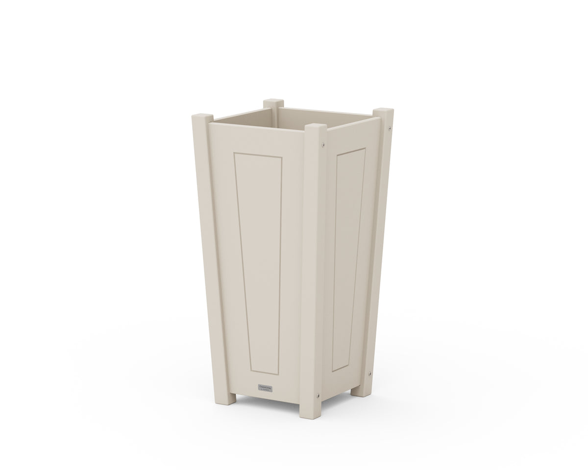 POLYWOOD Country Living Tapered Square Planter Box in Sand